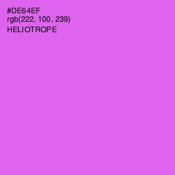 #DE64EF - Heliotrope Color Image