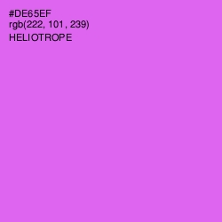 #DE65EF - Heliotrope Color Image