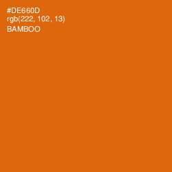 #DE660D - Bamboo Color Image