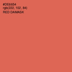 #DE6654 - Red Damask Color Image