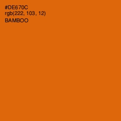 #DE670C - Bamboo Color Image