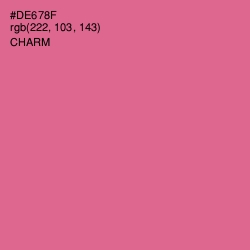 #DE678F - Charm Color Image
