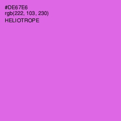 #DE67E6 - Heliotrope Color Image