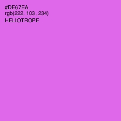 #DE67EA - Heliotrope Color Image