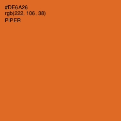 #DE6A26 - Piper Color Image