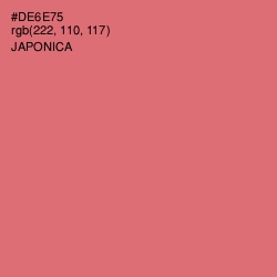 #DE6E75 - Japonica Color Image