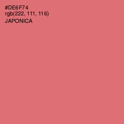 #DE6F74 - Japonica Color Image