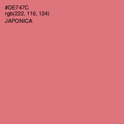 #DE747C - Japonica Color Image