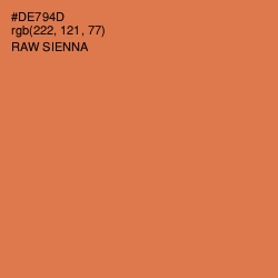 #DE794D - Raw Sienna Color Image