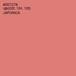 #DE7C78 - Japonica Color Image