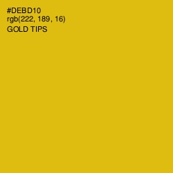 #DEBD10 - Gold Tips Color Image