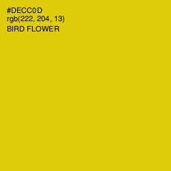 #DECC0D - Bird Flower Color Image