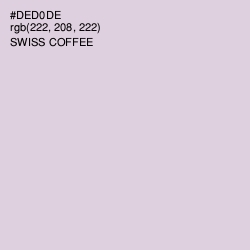 #DED0DE - Swiss Coffee Color Image