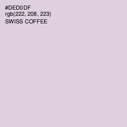 #DED0DF - Swiss Coffee Color Image