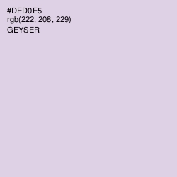 #DED0E5 - Geyser Color Image