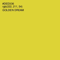 #DED336 - Golden Dream Color Image