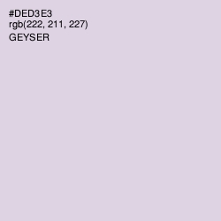 #DED3E3 - Geyser Color Image