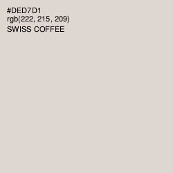 #DED7D1 - Swiss Coffee Color Image