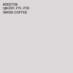 #DED7D8 - Swiss Coffee Color Image