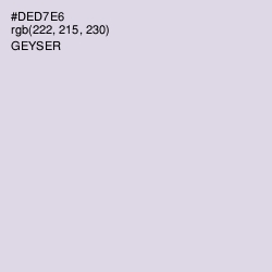 #DED7E6 - Geyser Color Image