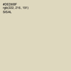 #DED8BF - Sisal Color Image