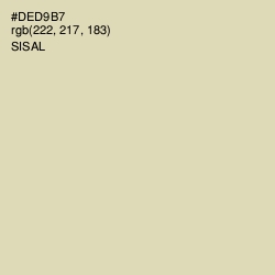 #DED9B7 - Sisal Color Image