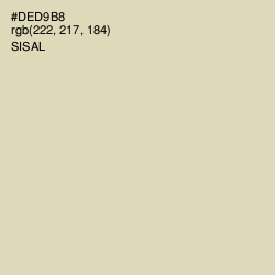 #DED9B8 - Sisal Color Image