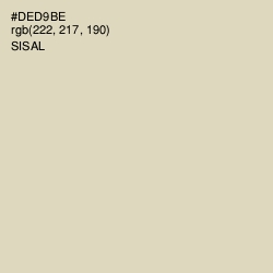 #DED9BE - Sisal Color Image