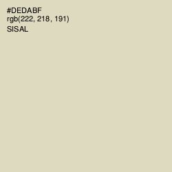 #DEDABF - Sisal Color Image