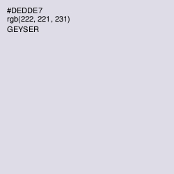 #DEDDE7 - Geyser Color Image