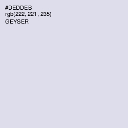 #DEDDEB - Geyser Color Image