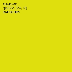 #DEDF0C - Barberry Color Image