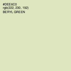 #DEE6C0 - Beryl Green Color Image