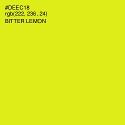 #DEEC18 - Bitter Lemon Color Image