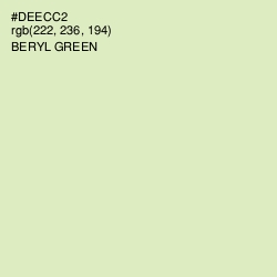 #DEECC2 - Beryl Green Color Image