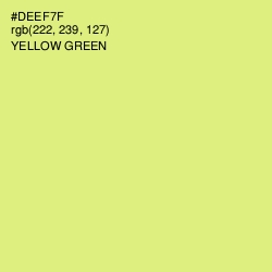 #DEEF7F - Yellow Green Color Image