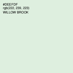 #DEEFDF - Willow Brook Color Image