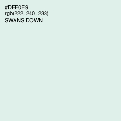 #DEF0E9 - Swans Down Color Image