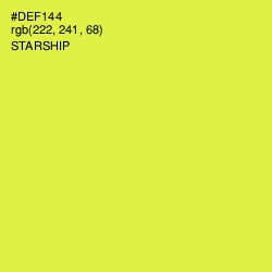 #DEF144 - Starship Color Image