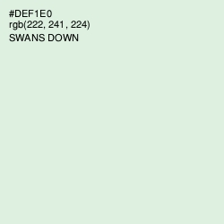#DEF1E0 - Swans Down Color Image