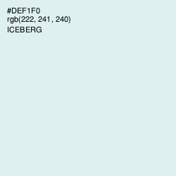 #DEF1F0 - Iceberg Color Image