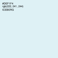 #DEF1F4 - Iceberg Color Image