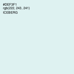 #DEF3F1 - Iceberg Color Image