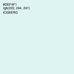 #DEF4F1 - Iceberg Color Image