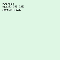 #DEF6E4 - Swans Down Color Image
