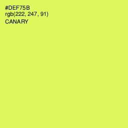 #DEF75B - Canary Color Image