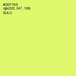 #DEF76D - Sulu Color Image