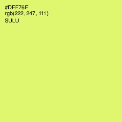 #DEF76F - Sulu Color Image