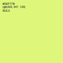 #DEF77B - Sulu Color Image