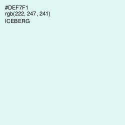 #DEF7F1 - Iceberg Color Image